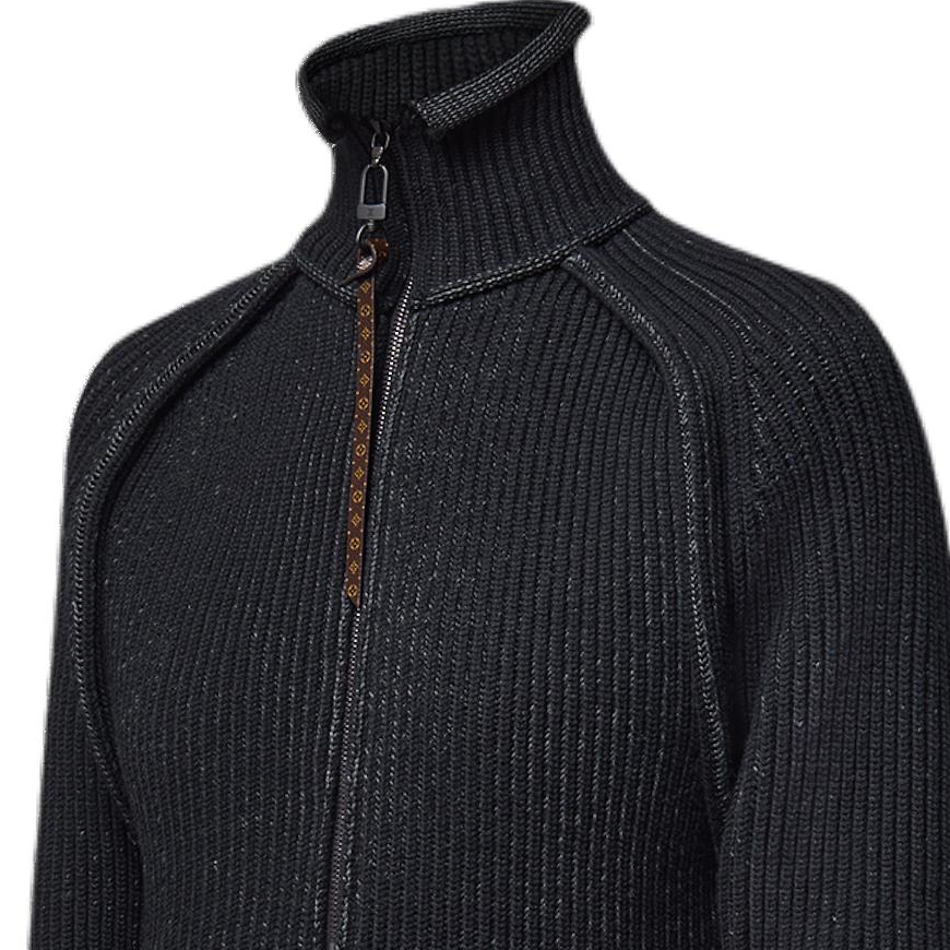 (Women) LOUIS VUITTON FW24 Half-Zip Turtleneck Raglan Sweater Navy Blue 1AGA61 圖 5