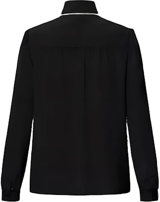 (Women) LOUIS VUITTON FW24 Monogram Detail Long Sleeve Shirt Black 1AGAY3 Lookbook (Women) LOUIS VUITTON FW24 Monogram Detail Long Sleeve Shirt Black 1AGAY3