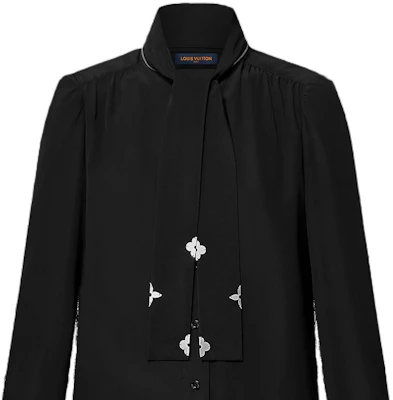 (Women) LOUIS VUITTON FW24 Monogram Detail Long Sleeve Shirt Black 1AGAY3 Purchase (Women) LOUIS VUITTON FW24 Monogram Detail Long Sleeve Shirt Black 1AGAY3