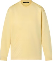 (Women) LOUIS VUITTON FW24 Monogram Knit Pullover Crewneck Sweater Women Light Yellow 1AFFFE (Women) LOUIS VUITTON FW24 Monogram Knit Pullover Crewneck Sweater Women Light Yellow 1AFFFE