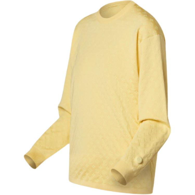 Shop (W) 路易威登 FW24 女裝亮黃色 Monogram 針織圓領毛衣 1AFFFE