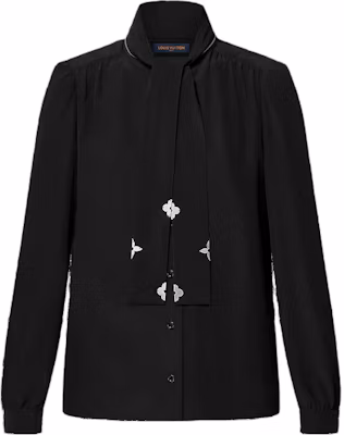 (Women) LOUIS VUITTON FW24 Monogram Long Sleeve Shirt with Pendant Collar Black Women 1AGAY1 Buy (Women) LOUIS VUITTON FW24 Monogram Long Sleeve Shirt with Pendant Collar Black Women 1AGAY1