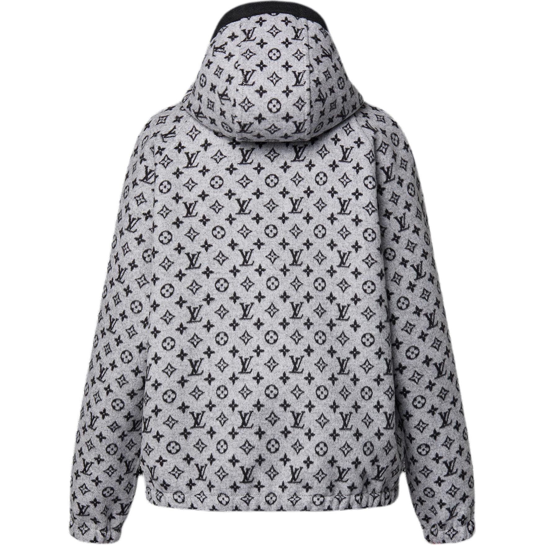 (Women) LOUIS VUITTON FW24 Oversized Reversible Drawstring Hoodie Jacket Black 1AG798 圖 4