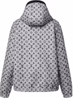 Shop (Women) LOUIS VUITTON FW24 Oversized Reversible Drawstring Hoodie Jacket Black 1AG798
