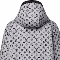 Cheap (Women) LOUIS VUITTON FW24 Oversized Reversible Drawstring Hoodie Jacket Black 1AG798