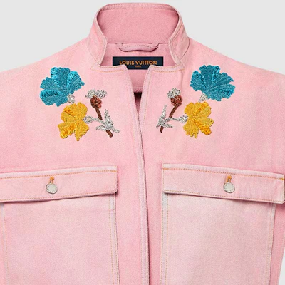 (W) 路易威登 FW24 粉色繡花無袖工裝外套 1AFT56 Details for (W) 路易威登 FW24 粉色繡花無袖工裝外套 1AFT56