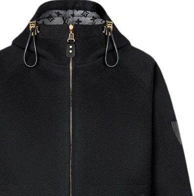 (Women) LOUIS VUITTON FW24 Reversible Drawstring Hoodie Jacket Black 1AG800 Purchase (Women) LOUIS VUITTON FW24 Reversible Drawstring Hoodie Jacket Black 1AG800