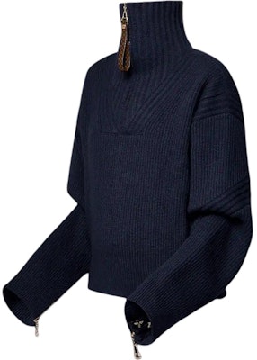 (W) 路易威登 FW24 滑雪系列 海軍藍高領針織毛衣 1AGHGC Shop (W) 路易威登 FW24 滑雪系列 海軍藍高領針織毛衣 1AGHGC