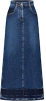 (Women) LOUIS VUITTON FW24 Washed High-Waist Slit Denim Skirt Blue. 1AFTGF (Women) LOUIS VUITTON FW24 Washed High-Waist Slit Denim Skirt Blue. 1AFTGF