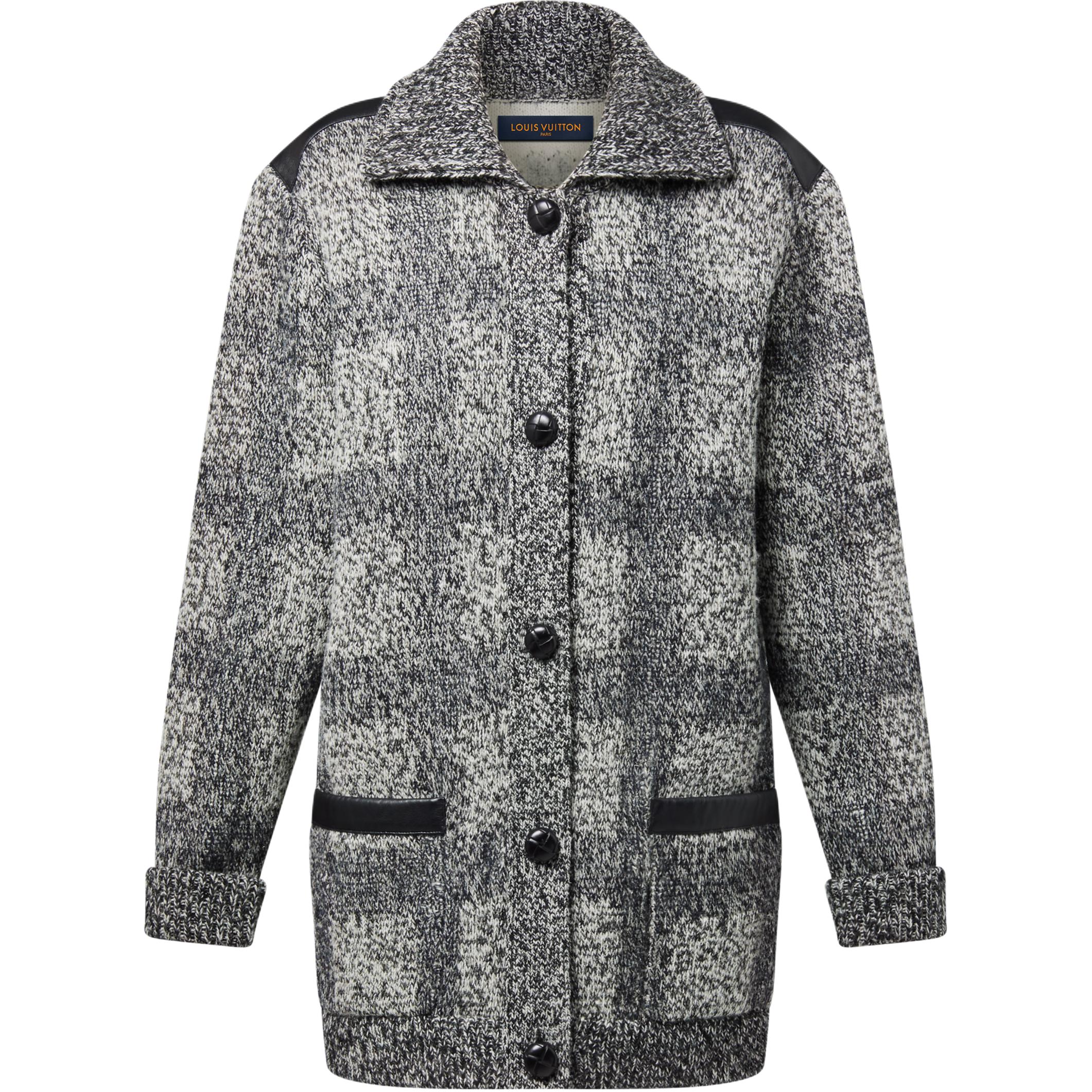 (Women) LOUIS VUITTON FW25  Loose Tweed Knit Button-Front Coat 1AIRDY 圖 2