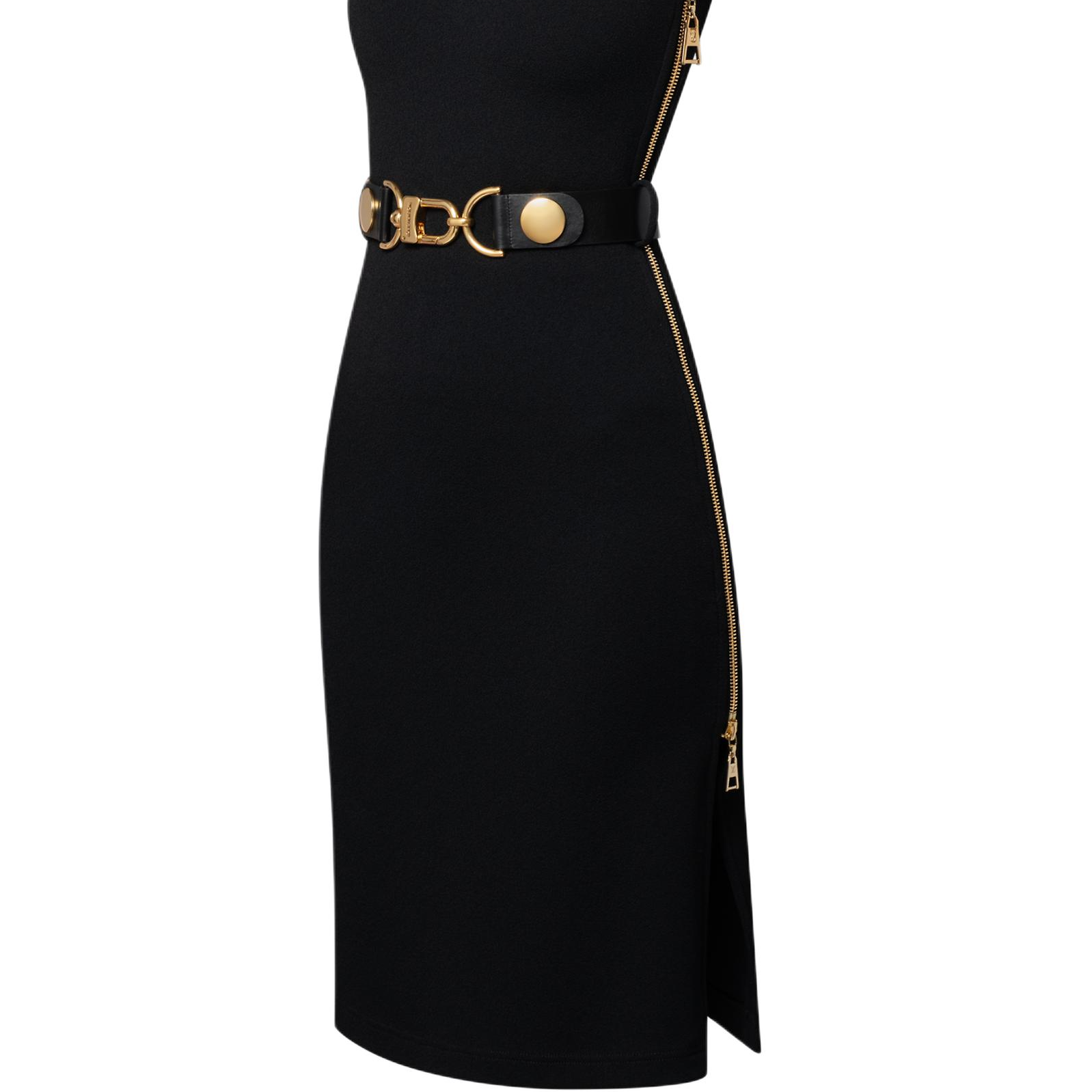 (Women) LOUIS VUITTON FW25 Leather Belted Sleeveless Knee-Length Dress 1AHZZT 圖 8