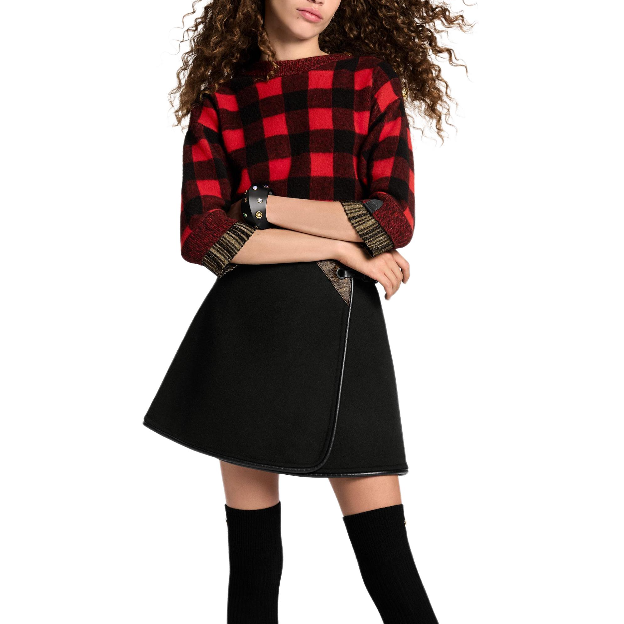 Sizing (Women) LOUIS VUITTON FW25 Silk Wool Blend Reversible Casual Skirt 1AIQOP