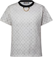 (Women) LOUIS VUITTON FW25 Washed Pattern Chain Crewneck T-Shirt Tee. 1AI476 (Women) LOUIS VUITTON FW25 Washed Pattern Chain Crewneck T-Shirt Tee. 1AI476