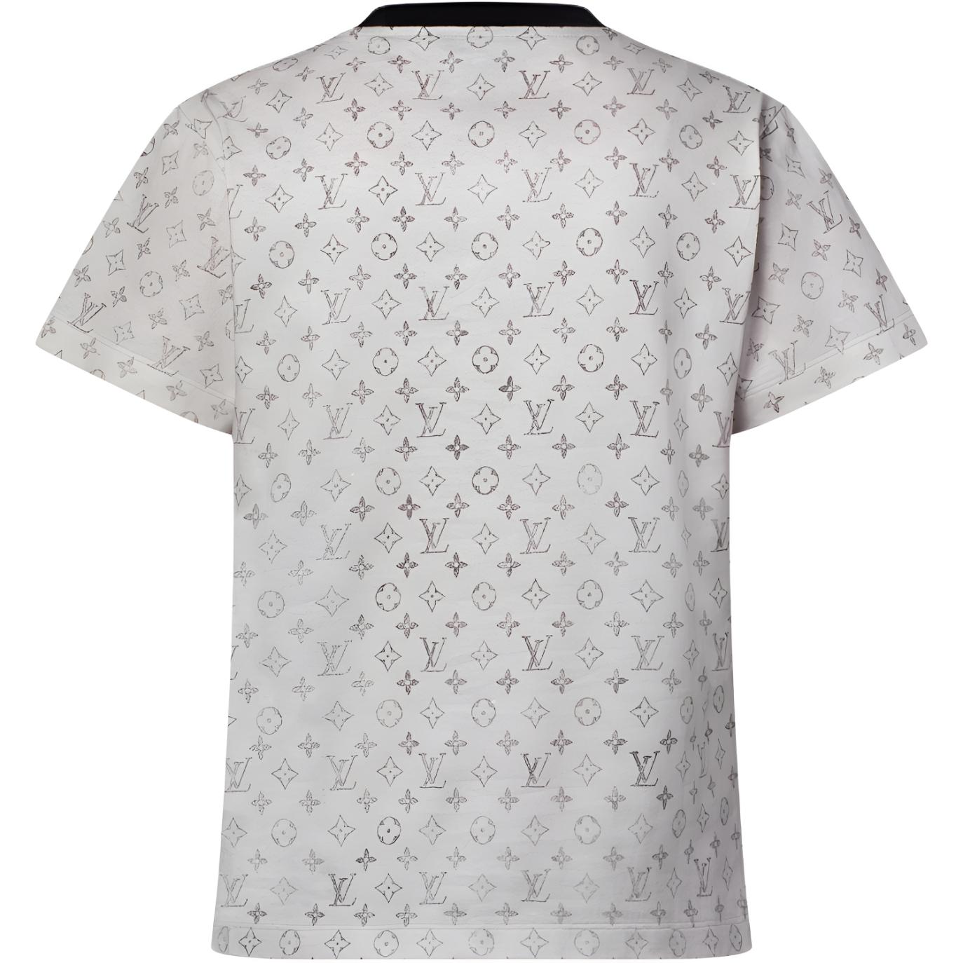 Lookbook (W) LOUIS VUITTON FW25 水洗圖案鏈條圓領T恤。 1AI476