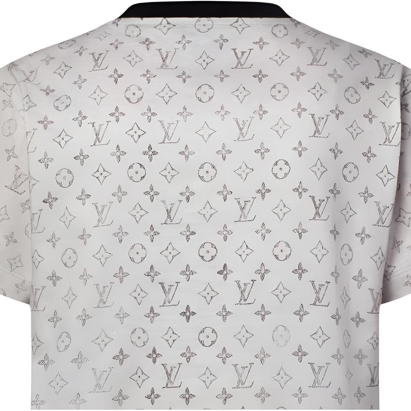Details for (W) LOUIS VUITTON FW25 水洗圖案鏈條圓領T恤。 1AI476