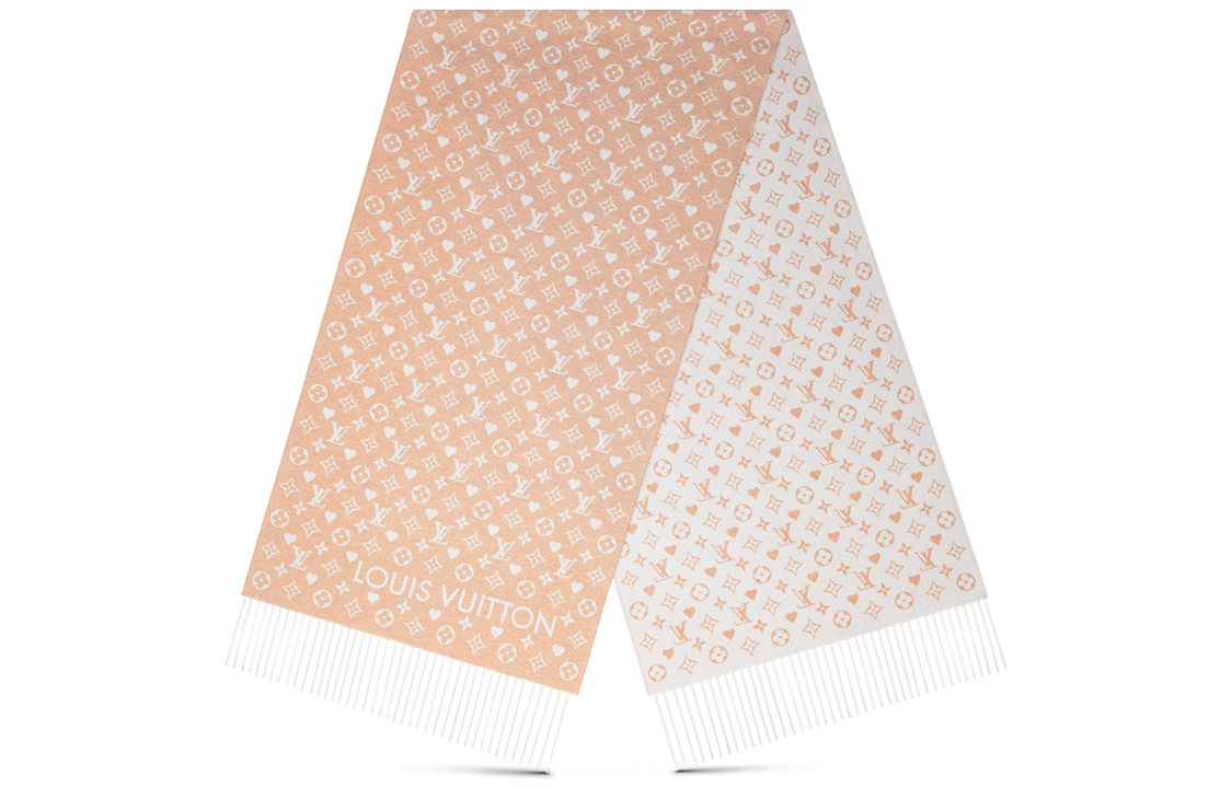 (Women) Louis Vuitton Game On Monogram Reversible Tassel Wool Scarf Beige Women’s. M76900 圖 2