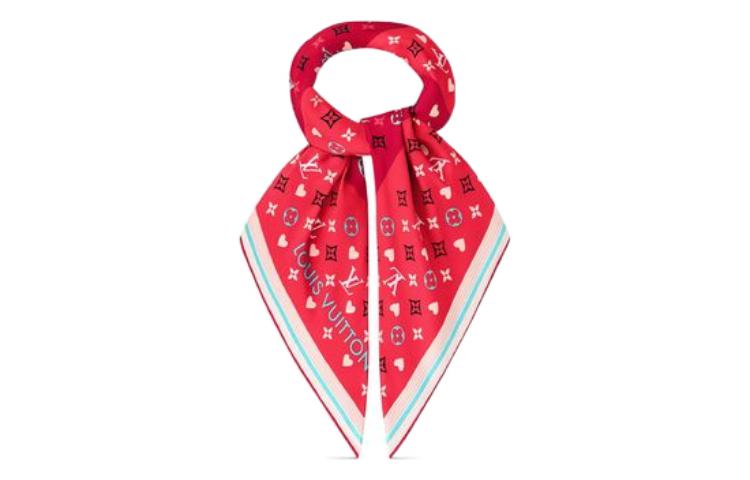 (Women) Louis Vuitton Game On Monogram Silk Scarf  Rose Pink. M77329 圖 3