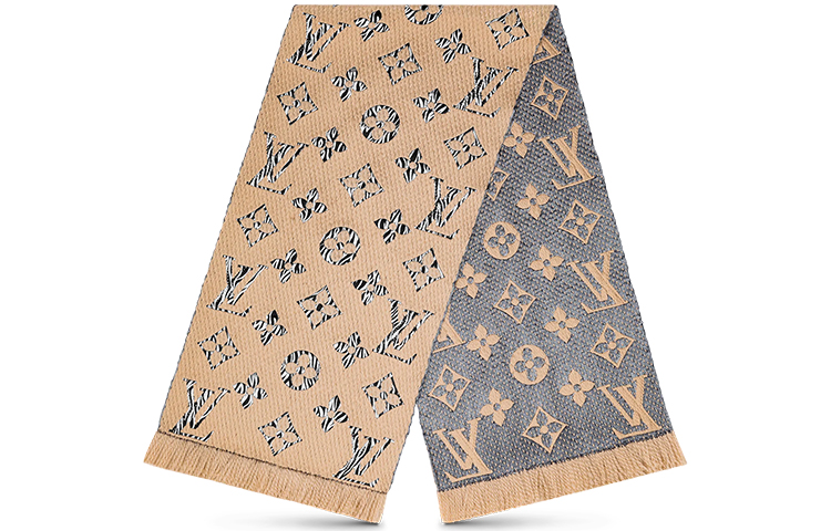 (Women) Louis Vuitton Giant Logomania Jungle Scarf Brown M76346 圖 2