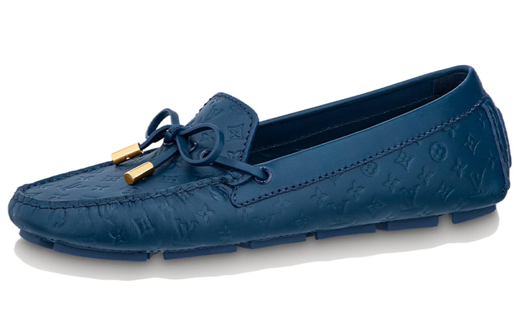 (Women) Louis Vuitton Gloria 'Blue Leather Slip-On' 1ABHLT