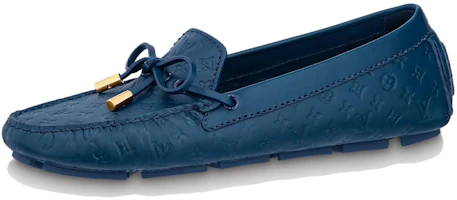 (Women) Louis Vuitton Gloria 'Blue Leather Slip-On' 1ABHLT (Women) Louis Vuitton Gloria 'Blue Leather Slip-On' 1ABHLT
