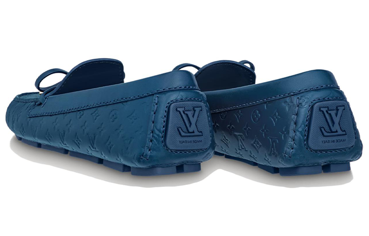 Shop (W) Louis Vuitton Gloria ''Mocassins en Cuir Bleu'' 1ABHLT