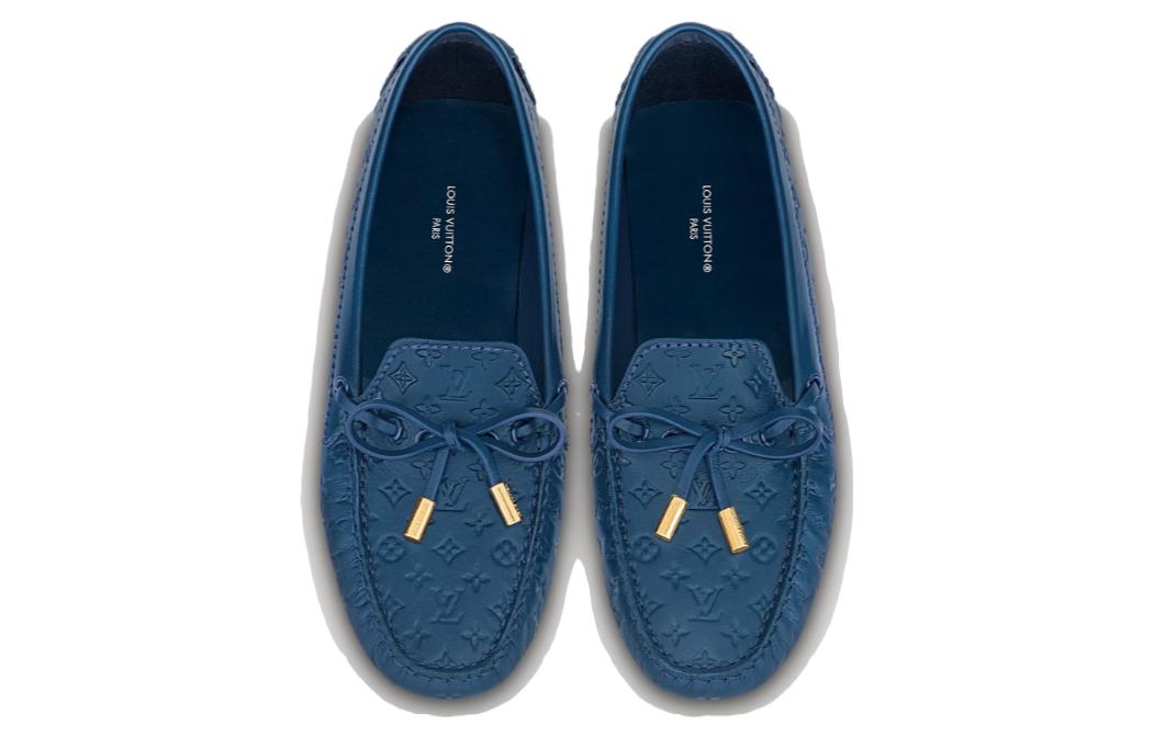 Purchase (W) Louis Vuitton Gloria ''Mocassins en Cuir Bleu'' 1ABHLT
