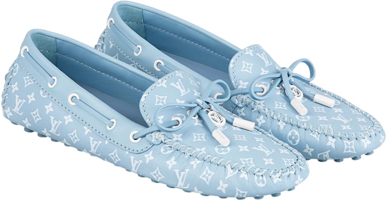 (Women) Louis Vuitton LV Gloria Moccasin Shoes 'Blue Monogram' 1A9S8W Lookbook (Women) Louis Vuitton LV Gloria Moccasin Shoes 'Blue Monogram' 1A9S8W