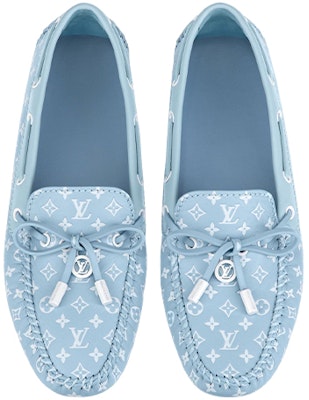 (Women) Louis Vuitton LV Gloria Moccasin Shoes 'Blue Monogram' 1A9S8W Shop (Women) Louis Vuitton LV Gloria Moccasin Shoes 'Blue Monogram' 1A9S8W
