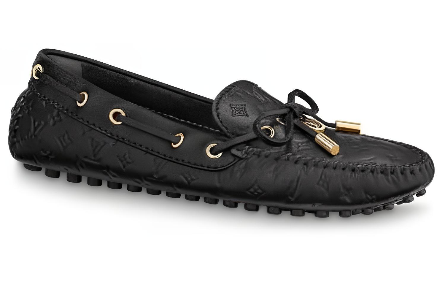 Order (W) Louis Vuitton Mocassino Gloria Basso ''Pelle Nera'' 1A657V