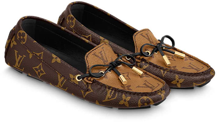 (W) Louis Vuitton Gloria Flat Loafers 'Coklat Monogram dengan Hitam' 1ABV2A Order (W) Louis Vuitton Gloria Flat Loafers 'Coklat Monogram dengan Hitam' 1ABV2A
