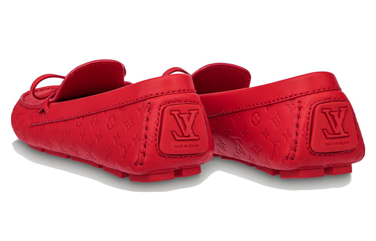 Shop (W) Louis Vuitton Gloria Mocassin Plat ''Cuir Rouge'' 1ABHN5