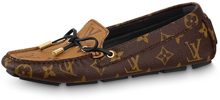 (Women) Louis Vuitton Gloria Flat Loafers 'Brown Monogram with Black' 1ABV2A (Women) Louis Vuitton Gloria Flat Loafers 'Brown Monogram with Black' 1ABV2A