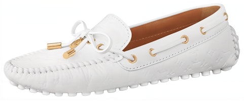 (Women) Louis Vuitton Gloria Loafer 'Embossed Calfskin White' 1A656D (Women) Louis Vuitton Gloria Loafer 'Embossed Calfskin White' 1A656D