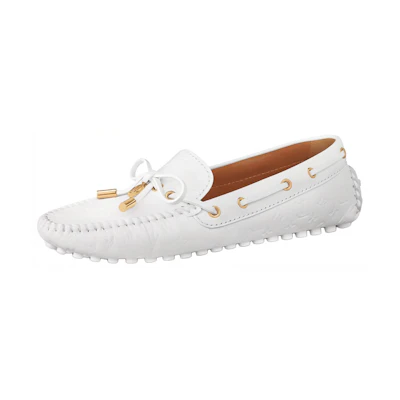 (W) LV Gloria Loafer 'Embossed Calfskin White'
