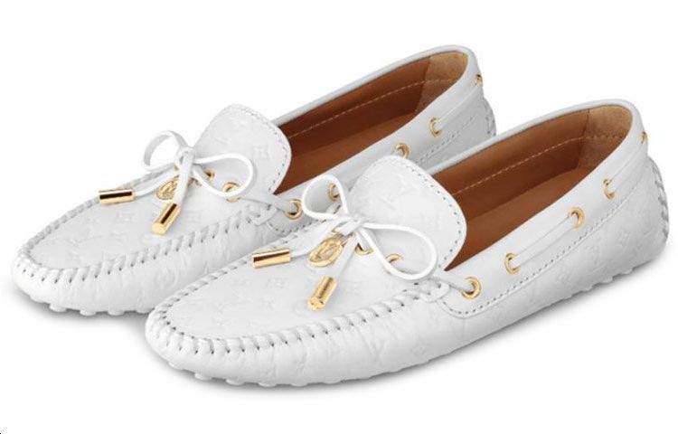 Lookbook (W) Louis Vuitton Gloria Loafer ''Geprägtes Kalbsleder Weiß'' 1A656D
