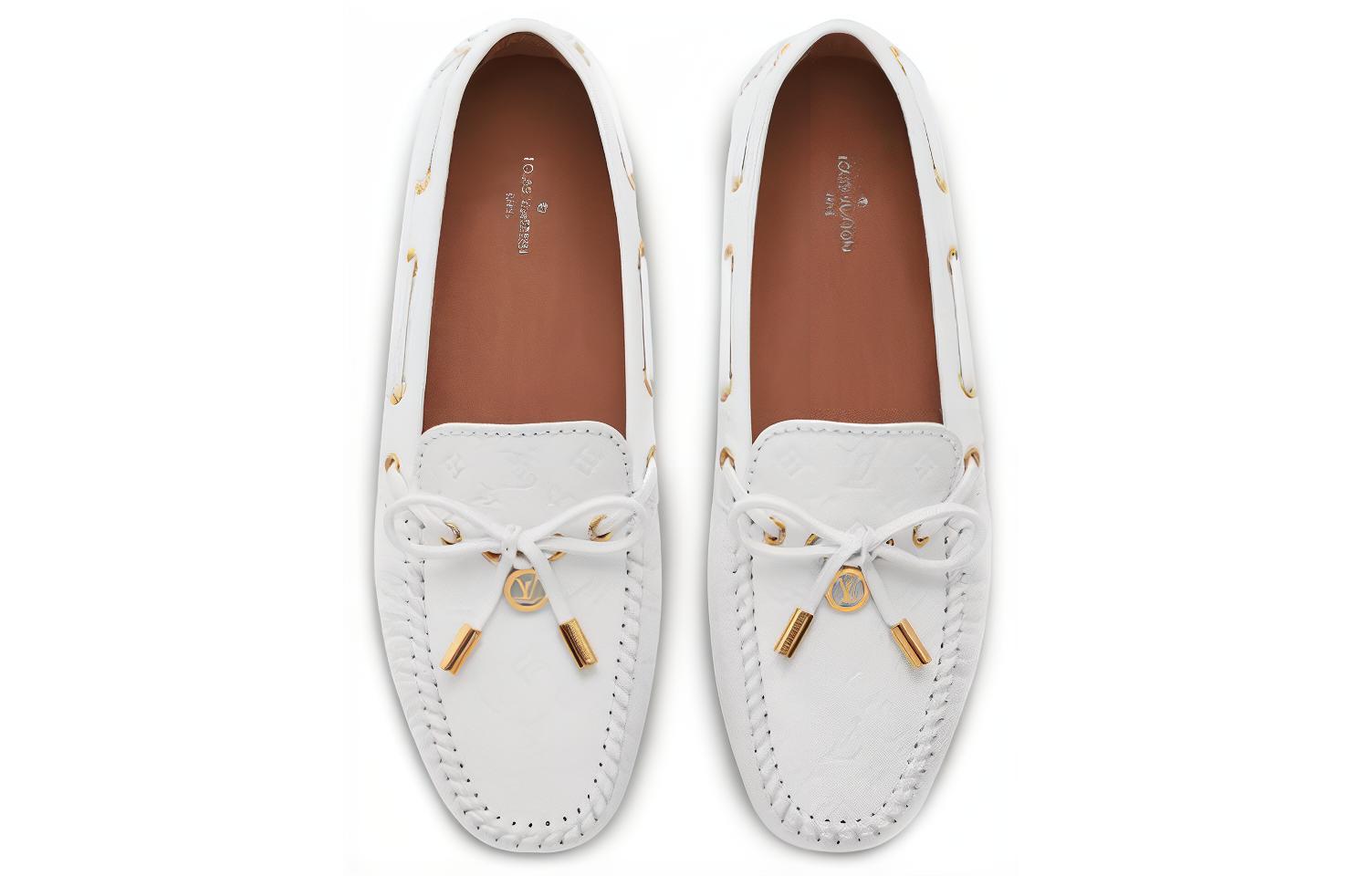 Purchase (W) Louis Vuitton Gloria Loafer ''Geprägtes Kalbsleder Weiß'' 1A656D