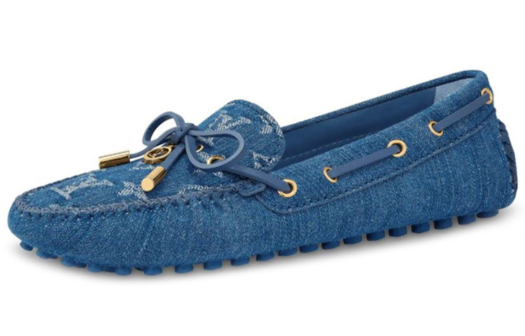 (Women) Louis Vuitton Gloria Monogram Denim 'Navy Loafer' 1A65XD