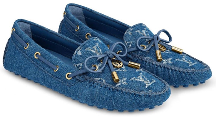 (Women) Louis Vuitton Gloria Monogram Denim 'Navy Loafer' 1A65XD Lookbook (Women) Louis Vuitton Gloria Monogram Denim 'Navy Loafer' 1A65XD