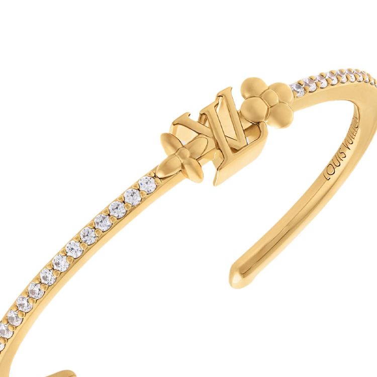 Shop (W) Pulsera de Mujer LOUIS VUITTON Dorada con Diseño de Incrustaciones Chapadas. M1315