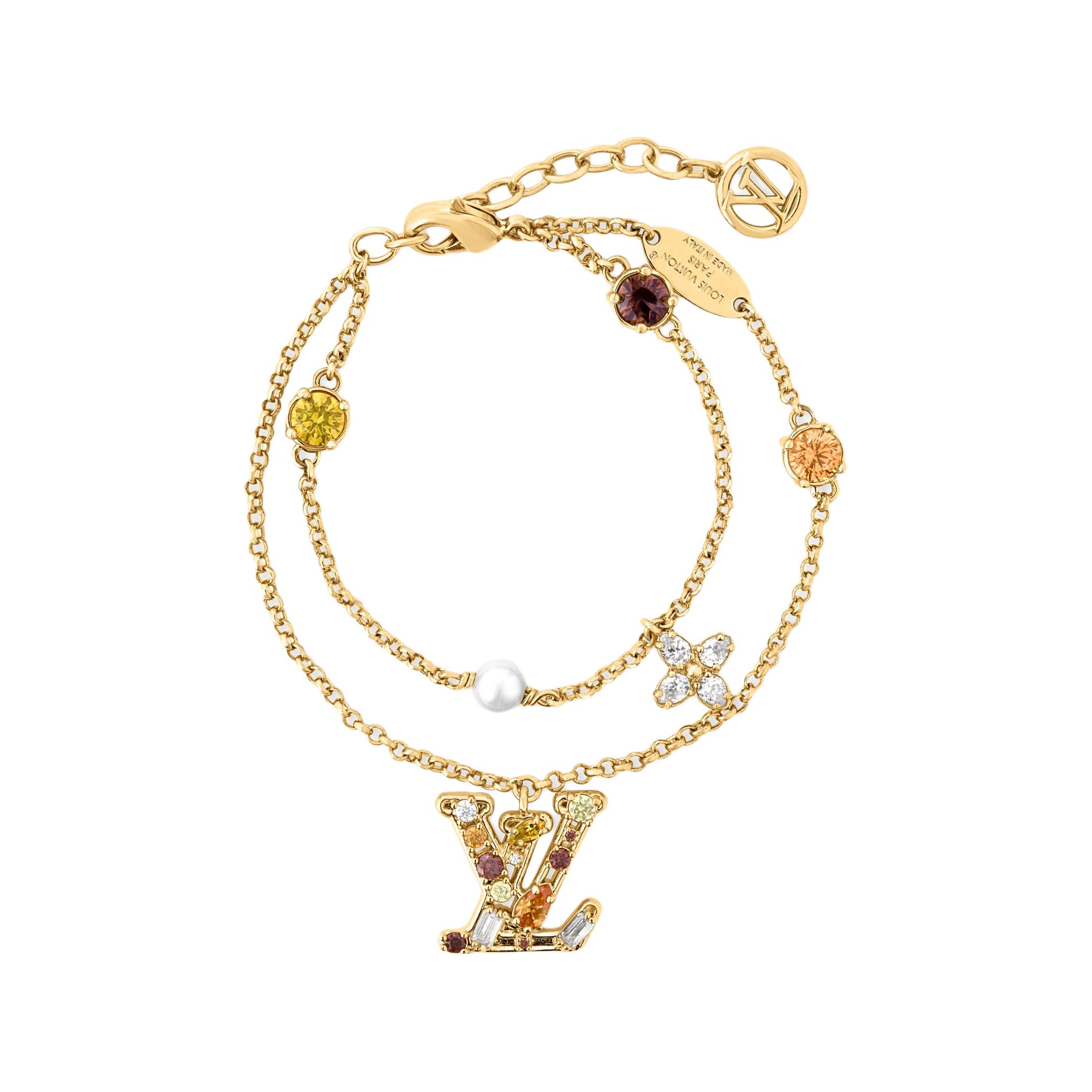 (Women) LOUIS VUITTON Gold Crystal-Inspired Metal Bracelet for Women. M1683A 圖 2