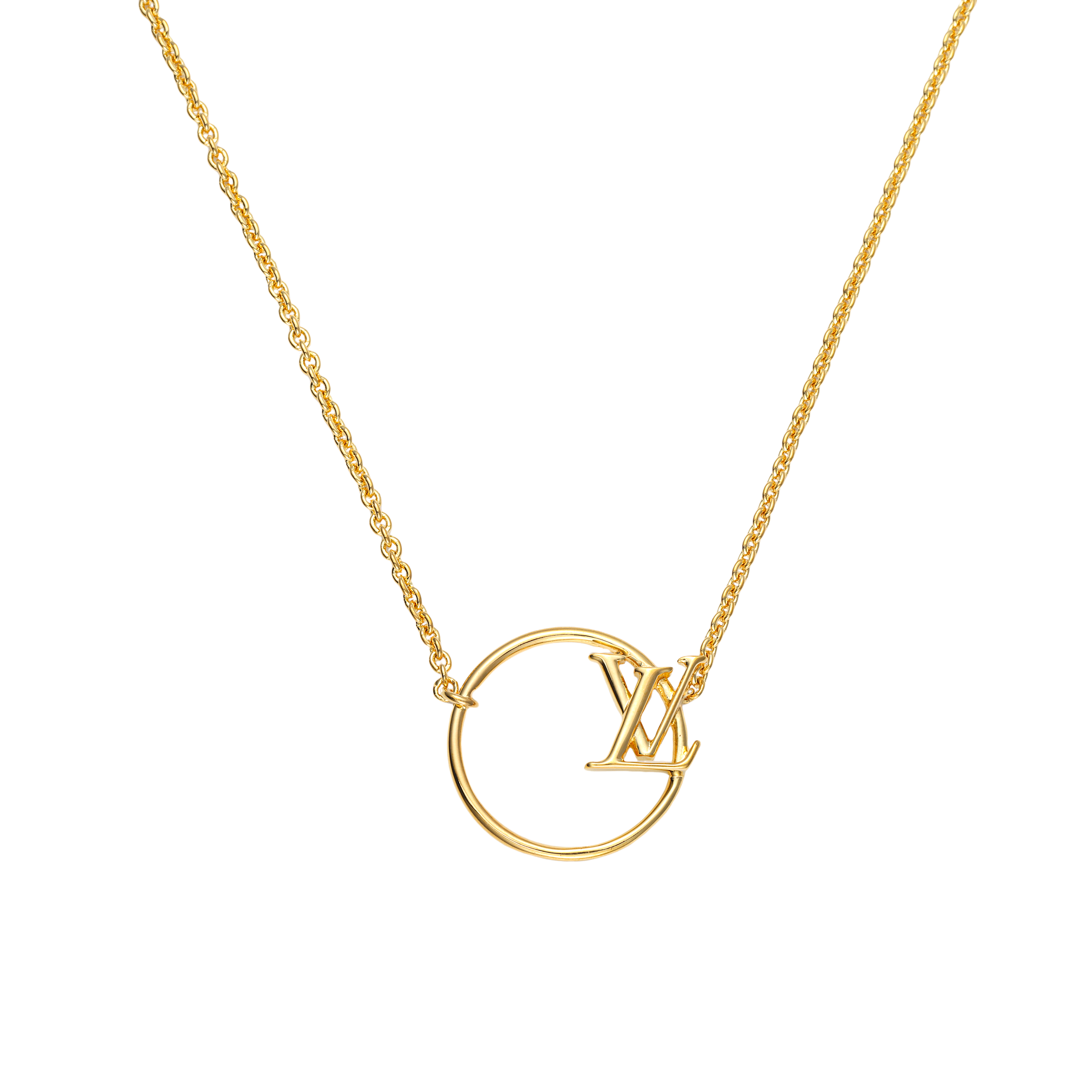 Shop (W) 路易威登金色字母金屬項鍊 女款 M00762
