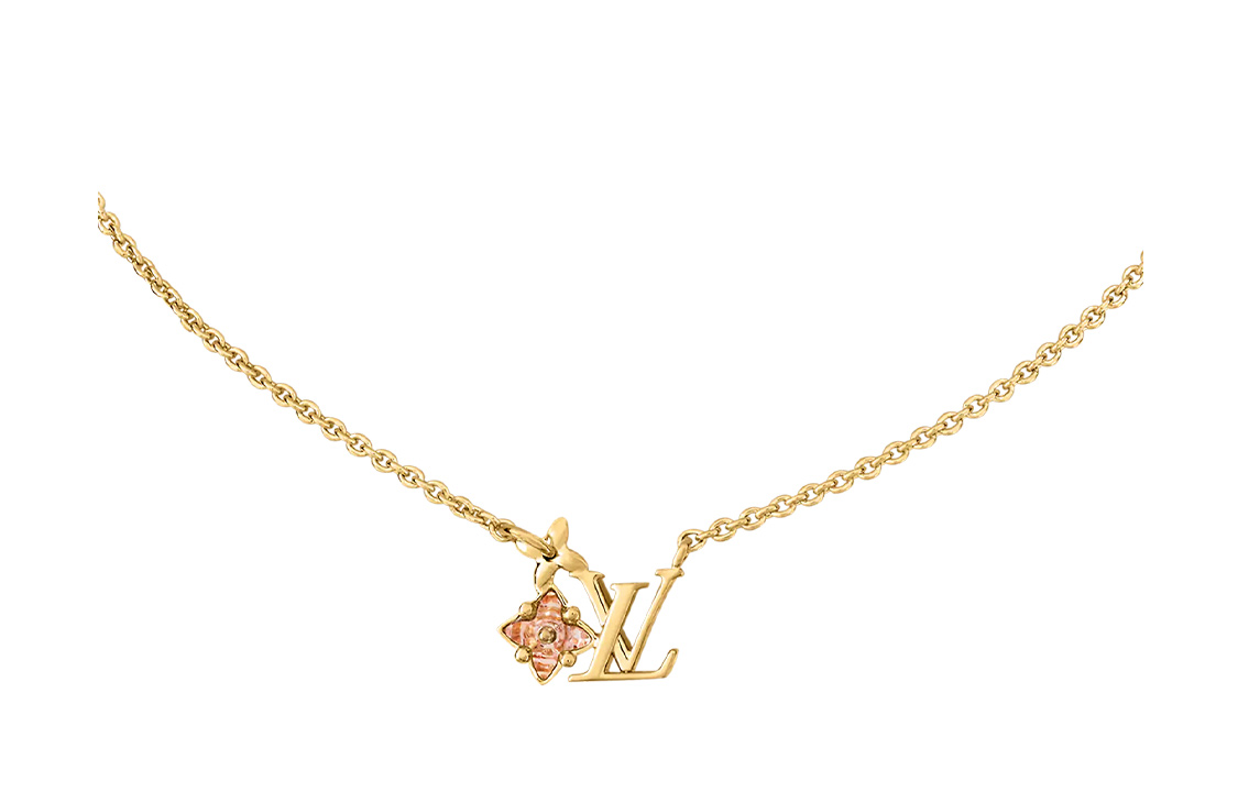 (Women) LOUIS VUITTON Gold Metal Letter Pendant Necklace for Women M00783