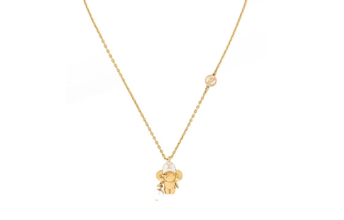 (Women) Louis Vuitton Gold Metal Resin Beaded Necklace with Spring Clasp for Women. M01334 圖 2