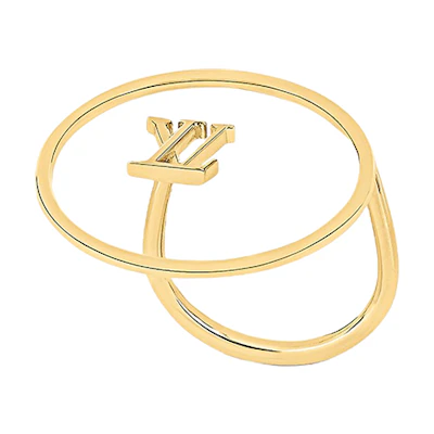 (Women) LOUIS VUITTON Gold Minimalist Metal Ring for Women M00769