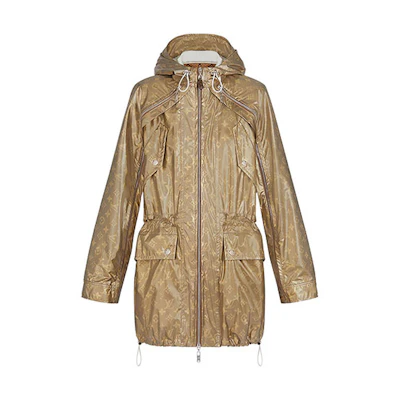 (Women) Louis Vuitton Gold Monogram Lightweight Hooded Parka Jacket. 1A8KU6