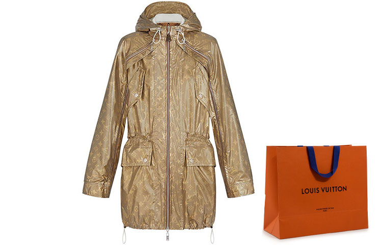 Purchase (W) Louis Vuitton Jaket Parka Ringan Monogram Emas Berkerudung. 1A8KU6