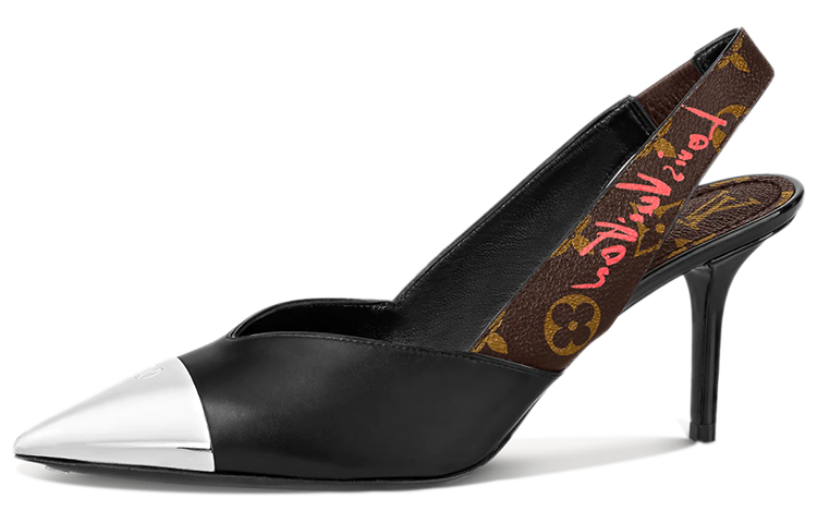 (Women) Louis Vuitton Grace 'Elegant Brown Slingback Heels' 1A99ER