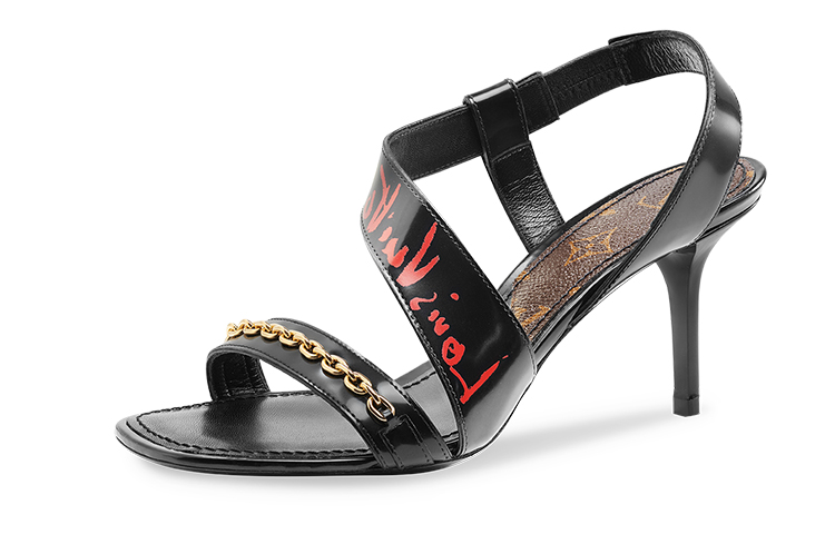 (Women) Louis Vuitton Grace 'Fashion Buckle Stiletto' High Heels Black 1A99GX1