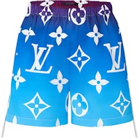 (Women) LOUIS VUITTON Gradient Logo Relaxed Fit Shorts Blue Casual Wear. 1A8TI9 (Women) LOUIS VUITTON Gradient Logo Relaxed Fit Shorts Blue Casual Wear. 1A8TI9