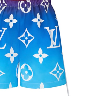 (W) 루이 비통 그래디언트 로고 릴랙스 핏 반바지 블루 캐주얼웨어. 1A8TI9 Sizing (W) 루이 비통 그래디언트 로고 릴랙스 핏 반바지 블루 캐주얼웨어. 1A8TI9